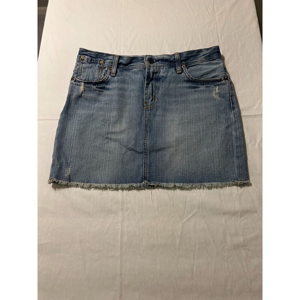 Polo Ralph Lauren Gigi Light Wash Denim Skirt Size 8 EUC